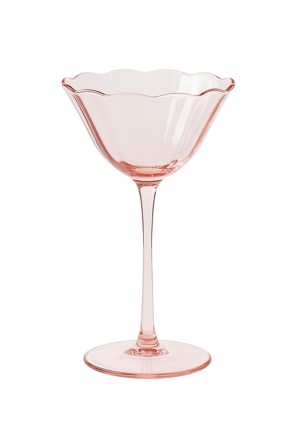 Verres à vin vintage fleur style cristal cocktail - vue 2 sur 2