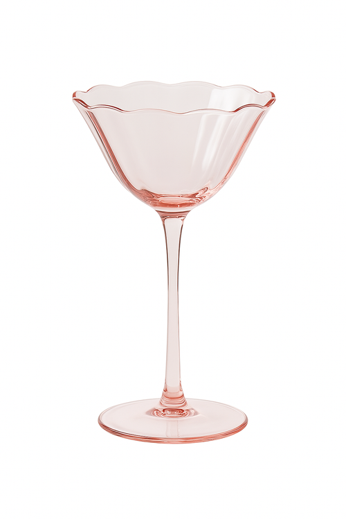 Verres à vin vintage fleur style cristal cocktail