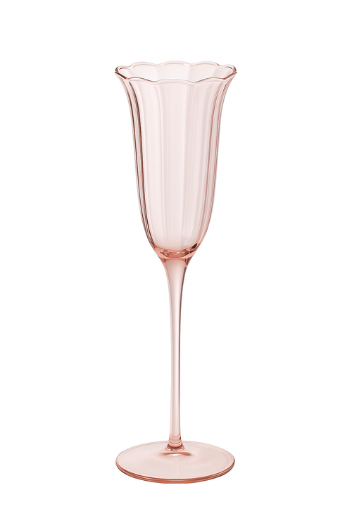 verres à vin vintage motif floral style cristal