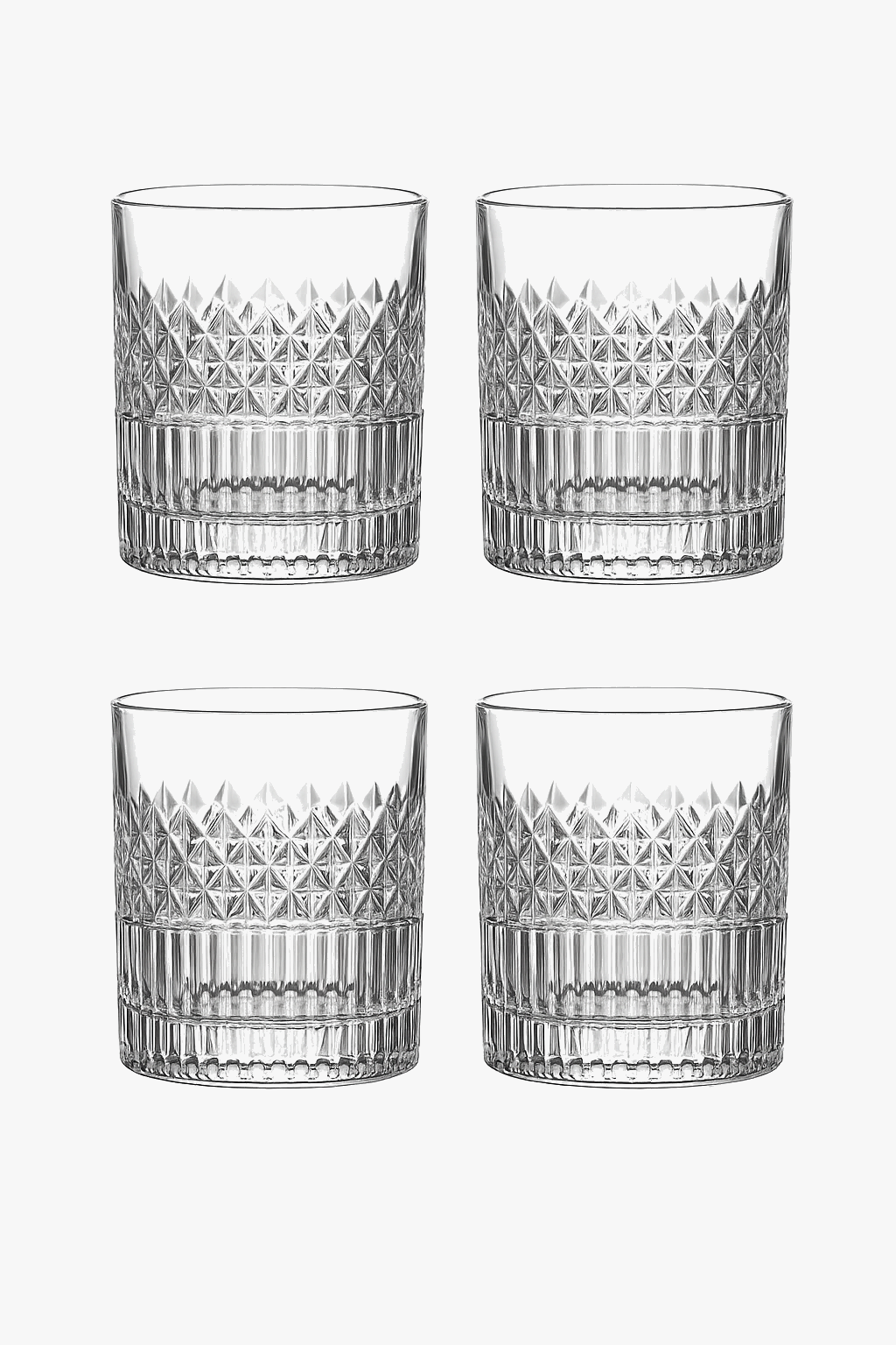 Verres a whisky lot de 4 design texture