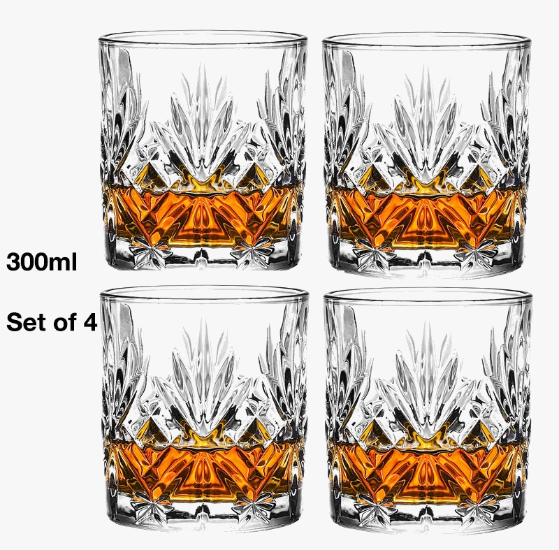 Verres a whisky lot de 4 design texture