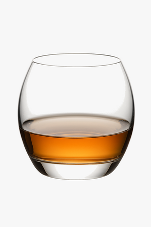 Old fashioned whisky glasses with elegant textured design