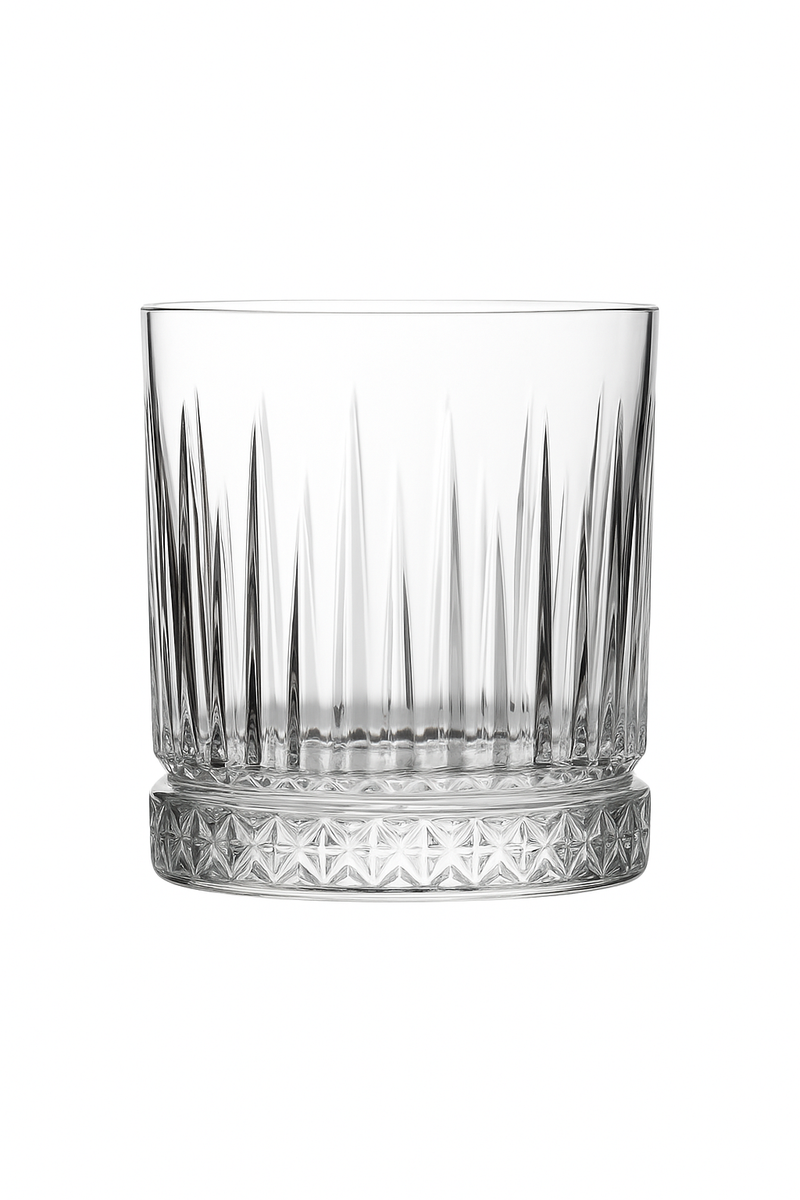 Verres à whisky old fashioned relief vintage