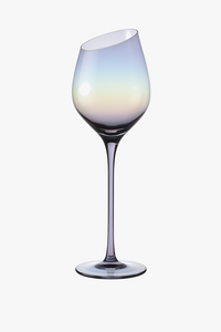 Verres champagne biseautés style nordique effet changeant