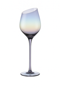Verres champagne biseautés style nordique effet changeant