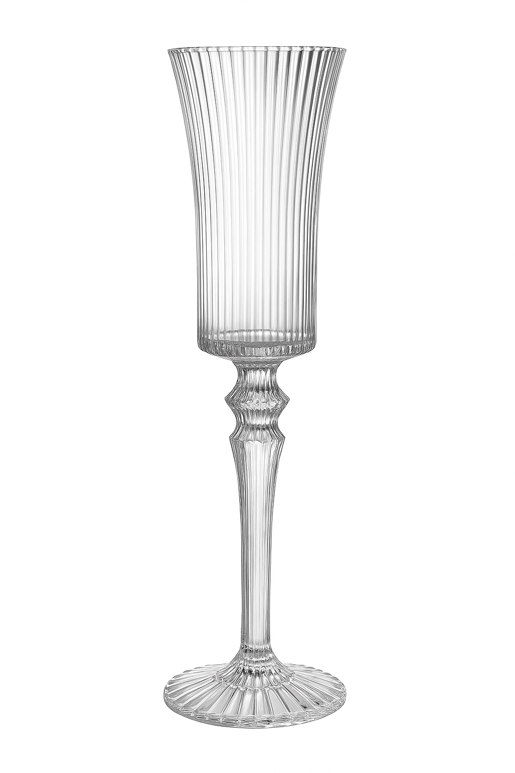 Verres champagne cristal rayures style rétro dégustation - vue 2 sur 2