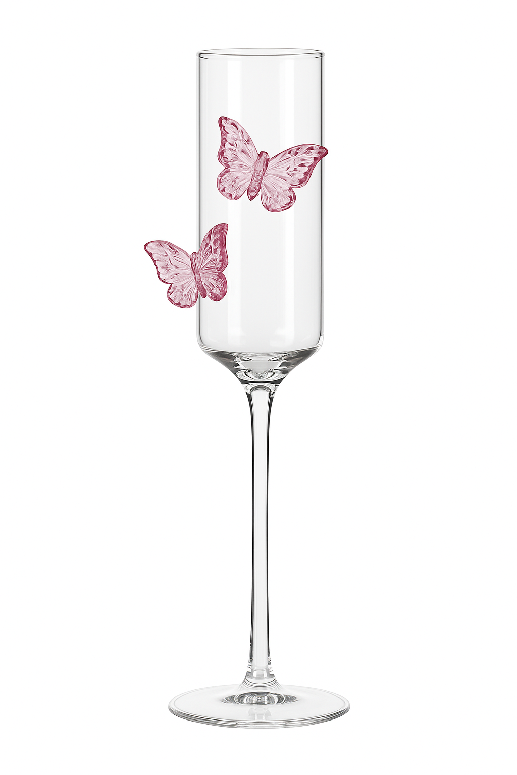 Verres champagne papillon design haut de gamme festif - vue 2 sur 2