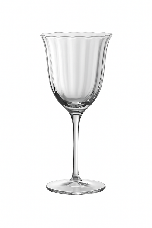 Verres cristal rétro rayures motif floral style bar