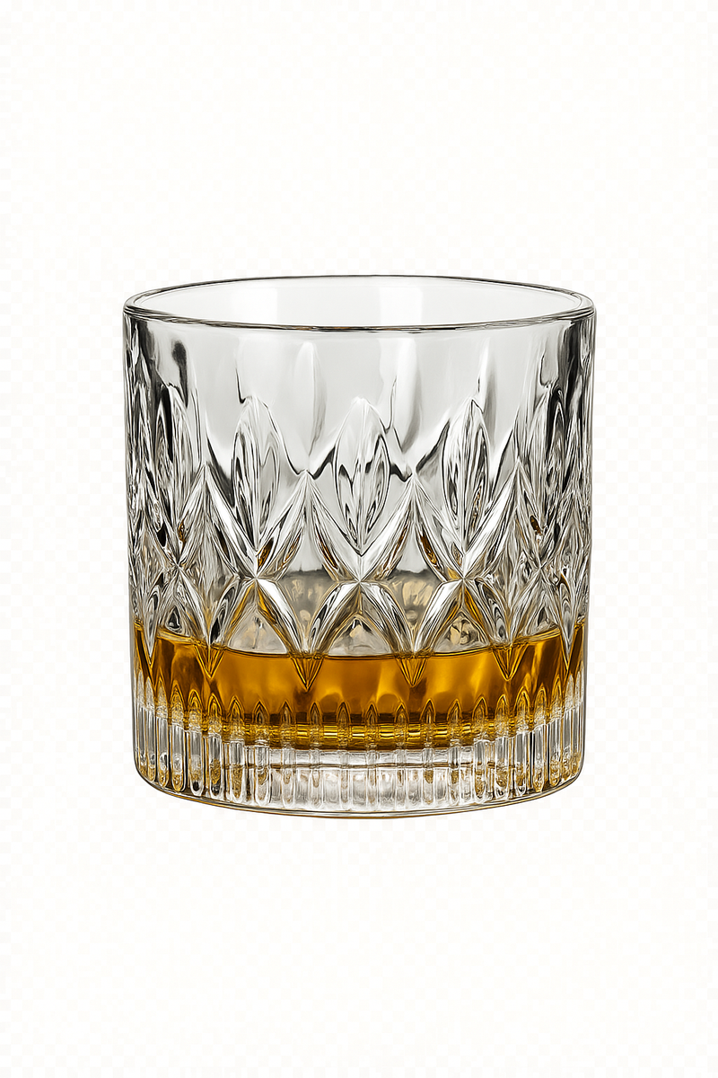 Verres en cristal texturé pour whisky vin bière