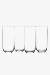 Verres fins style collins cocktail whisky jus eau