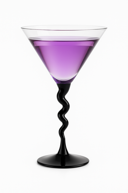 Verres martini incurvés design créatif pour bar maison