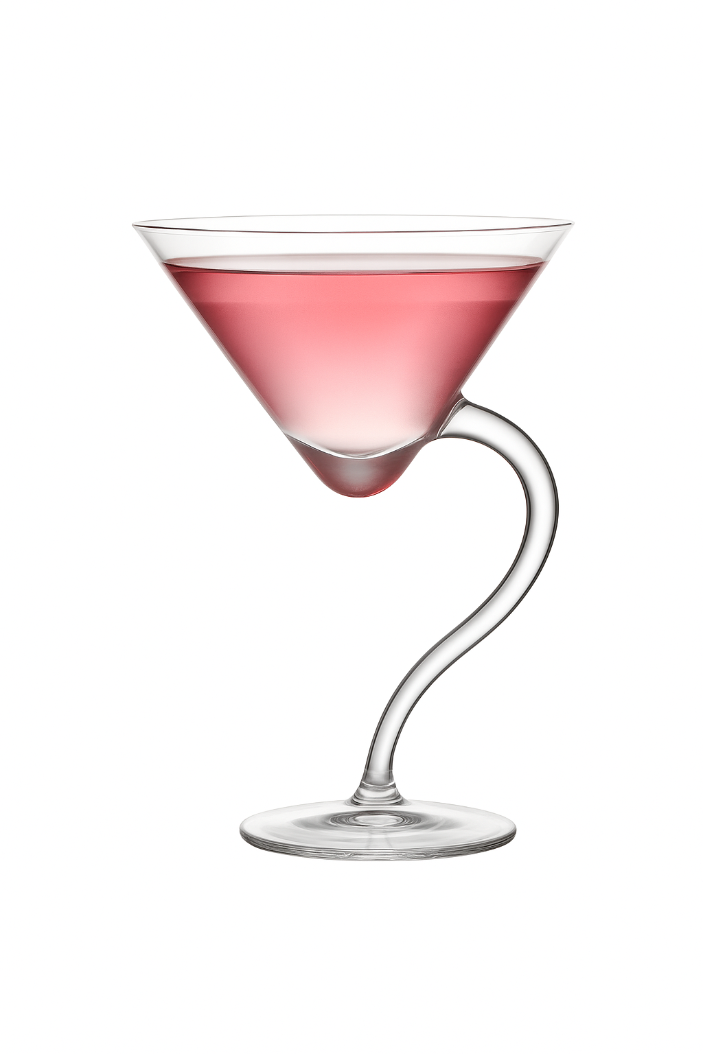 Verres martini incurvés design créatif pour bar maison - vue 2 sur 2