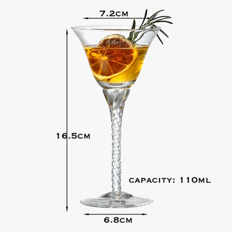 Verres à pied cocktail vin champagne martini élégant