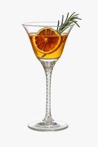 Elegant stemmed embossed glasses for cocktails and wine