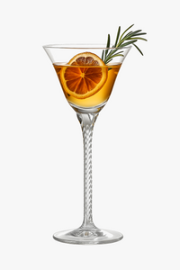 Vintage style stem glasses with elegant patterns for cocktails