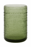 Verres retro relief pied haut cocktail eau vin