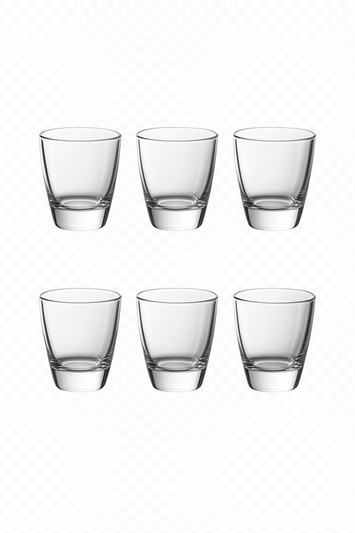 Verres shot vintage fond épais 35ml style gravé