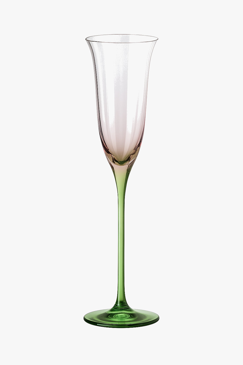 Verres à vin cristal floral rétro rayures