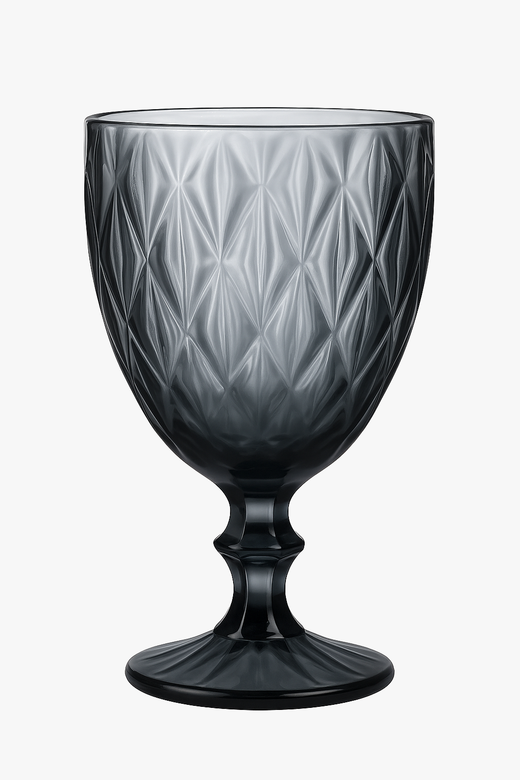 Verres à vin cristal sculpté style vintage élégants