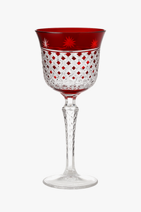 Verres vin cristal style antique gravure artisanale