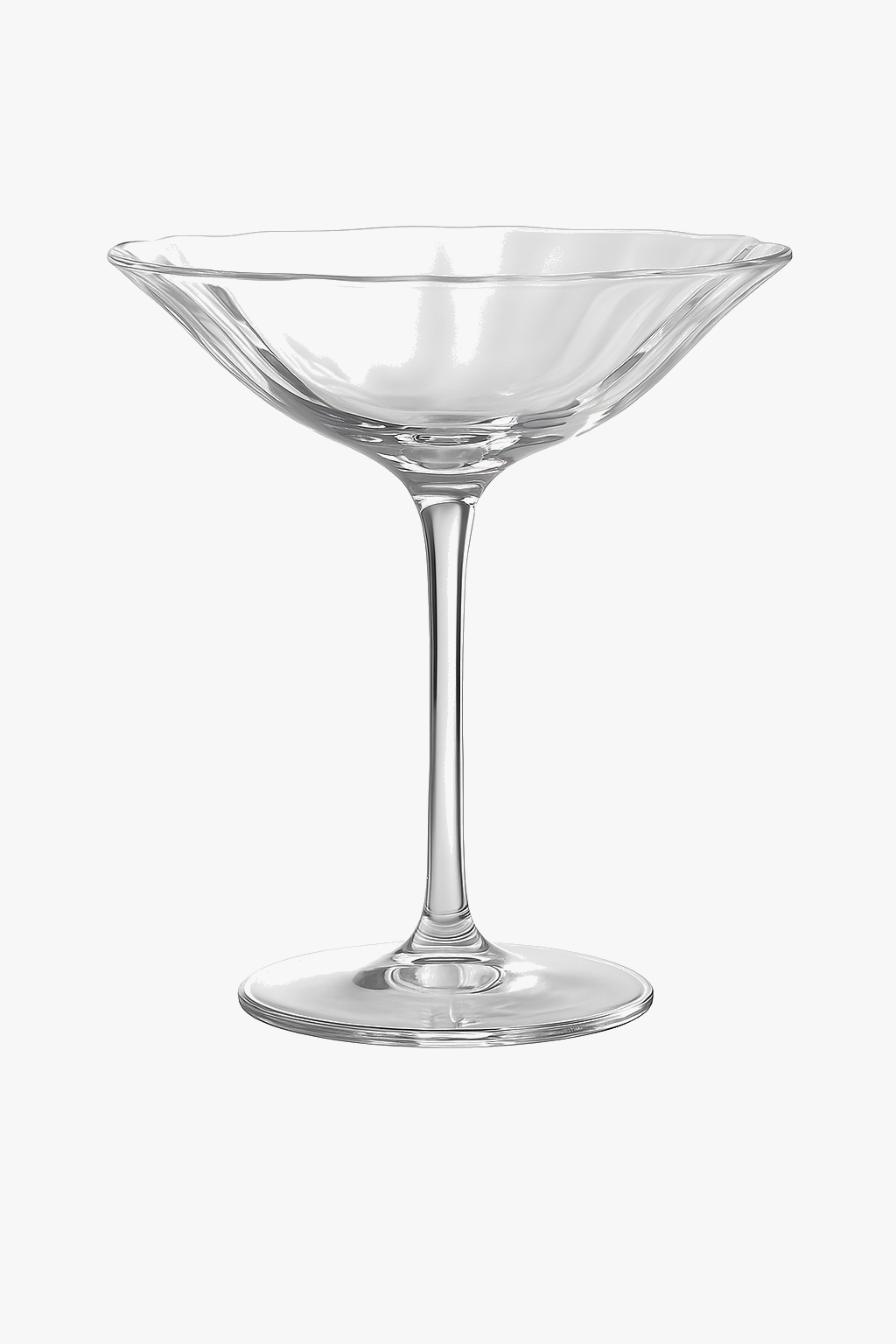 Verres à vin cristal style rétro rayures fleurs