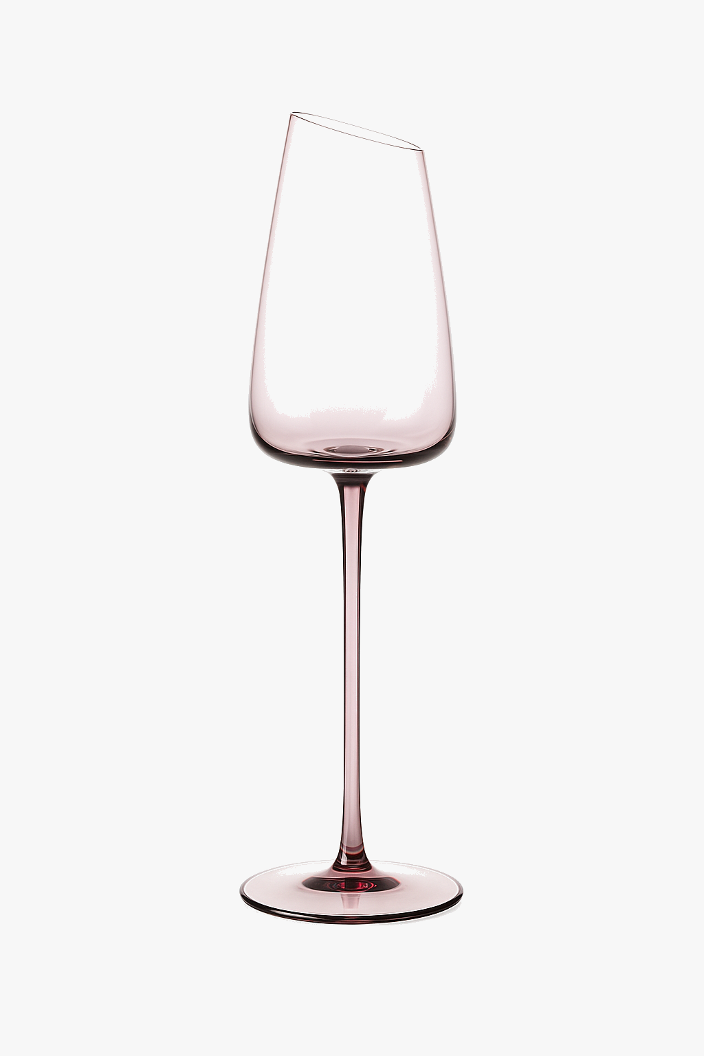 Verres à vin design flamant bord incliné cristal