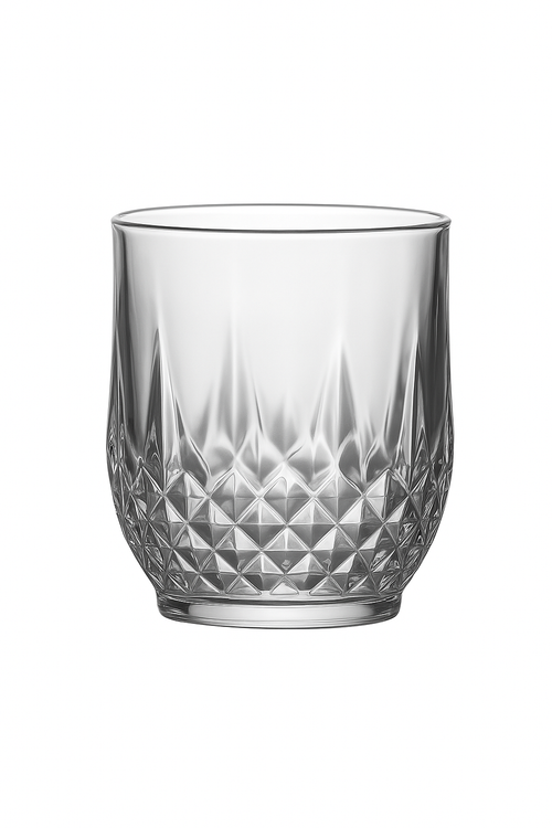 Verres vin motif diamant verrerie elegante cafe the