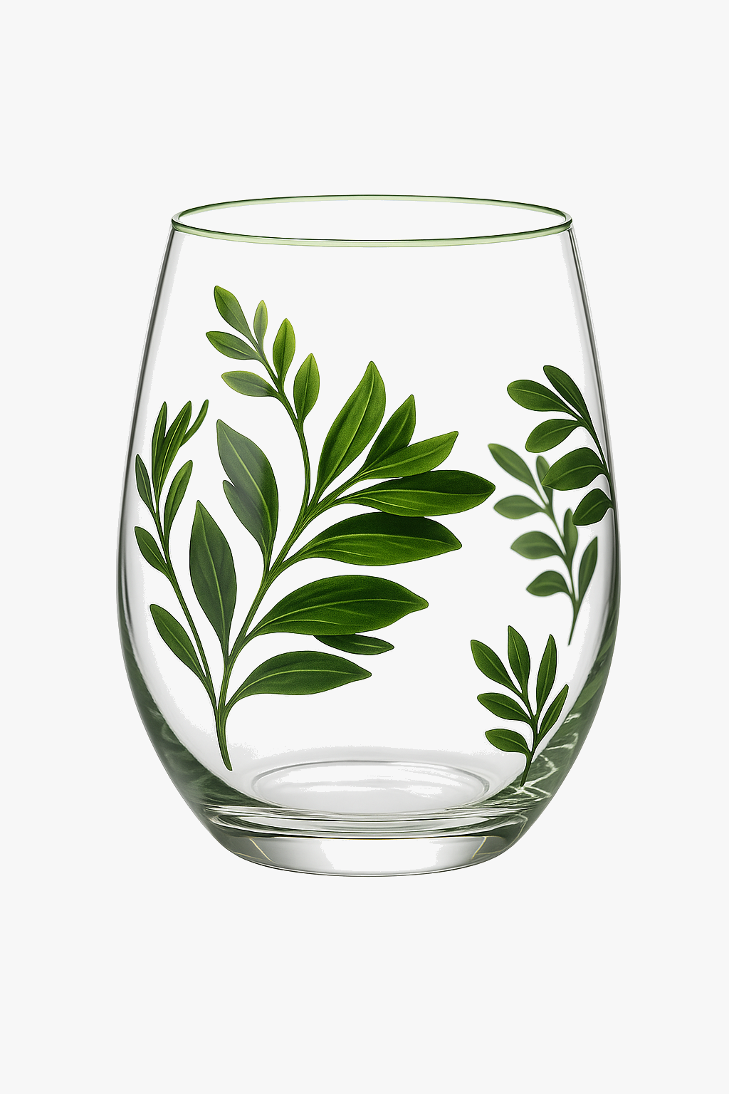 Verres vin rouge hauts motifs floraux main trois