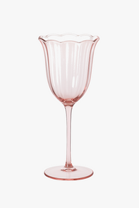Verres à vin vintage fleurs en cristal rétro