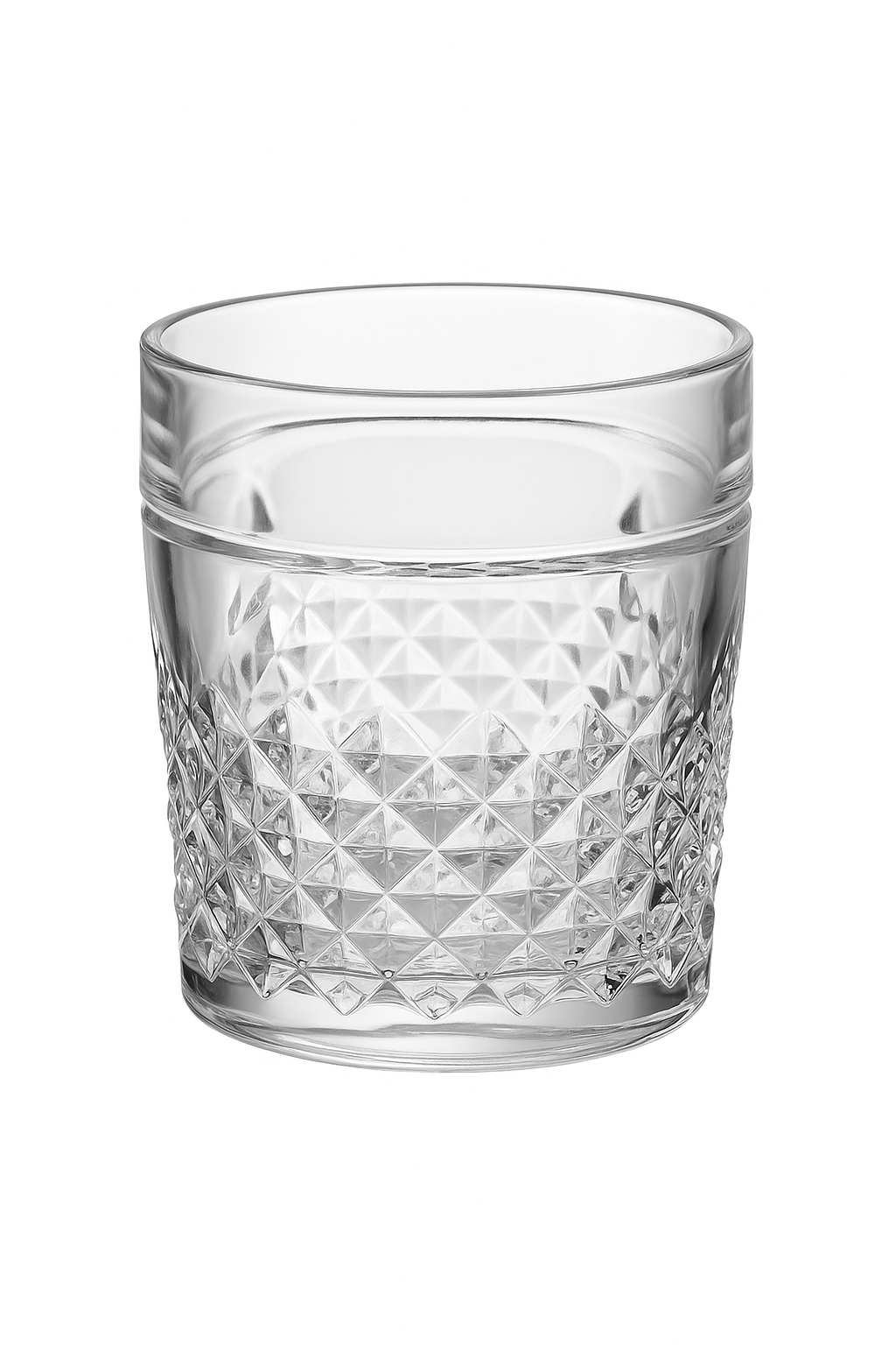 Verres whisky luxe verre épais relief vintage élégant - vue 2 sur 2