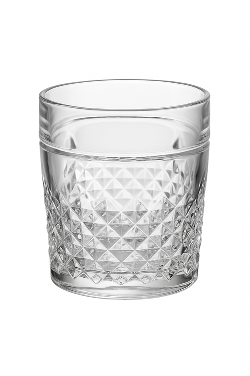 Verres whisky luxe verre épais relief vintage élégant
