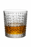 Verres whisky old fashioned motif relief élégant cadeau
