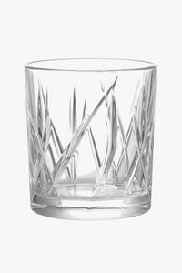 Verres whisky old fashioned motif relief style élégant