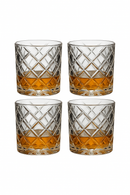 Verres whisky old fashioned motifs texturés lot 4
