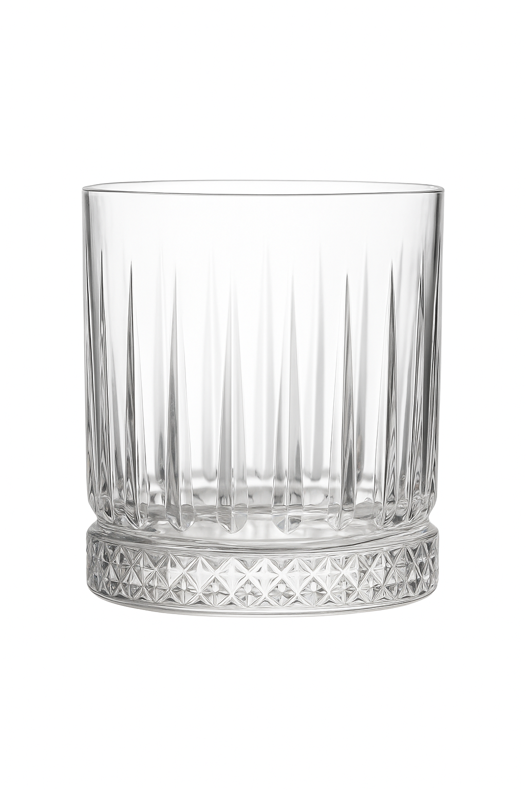 Verres whisky old fashioned style cristal motifs relief - vue 2 sur 2