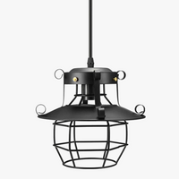 Vintage mur nordique noir métal rétro industriel Cage éclairage nordique Restaurant cuisine lumière veilleuse lampe Loft bar salon