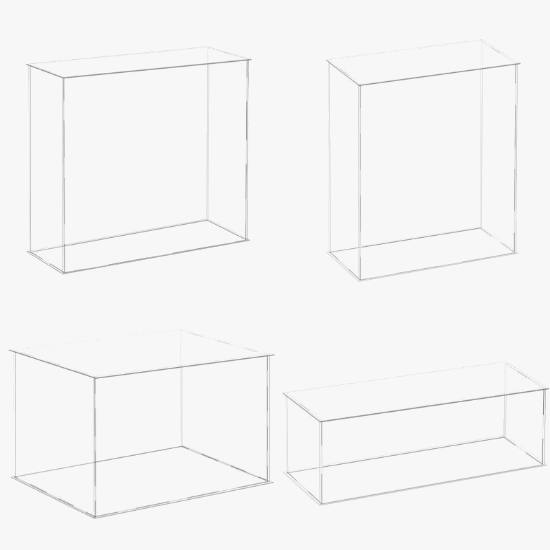 vitrine en acrylique pour objets de collection et organisation