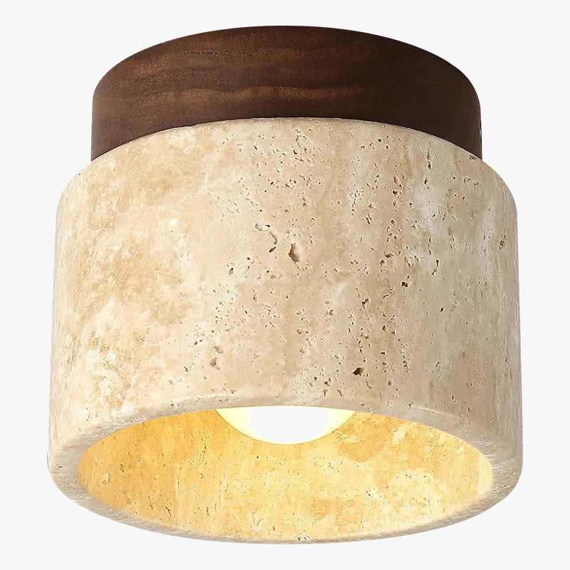 Wabi-sabi porche balcon plafonnier Europe du nord jaune grotte pierre plafonnier pour maison couloir décoration lampe