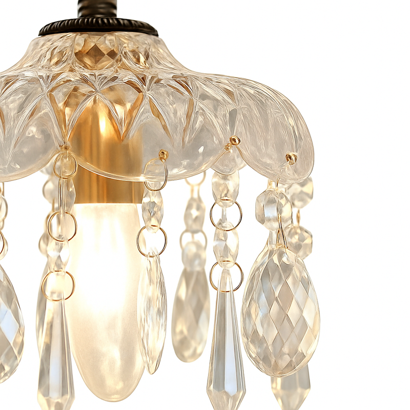 YEBMLP Suspension en verre rétro français d'intérieur à LED