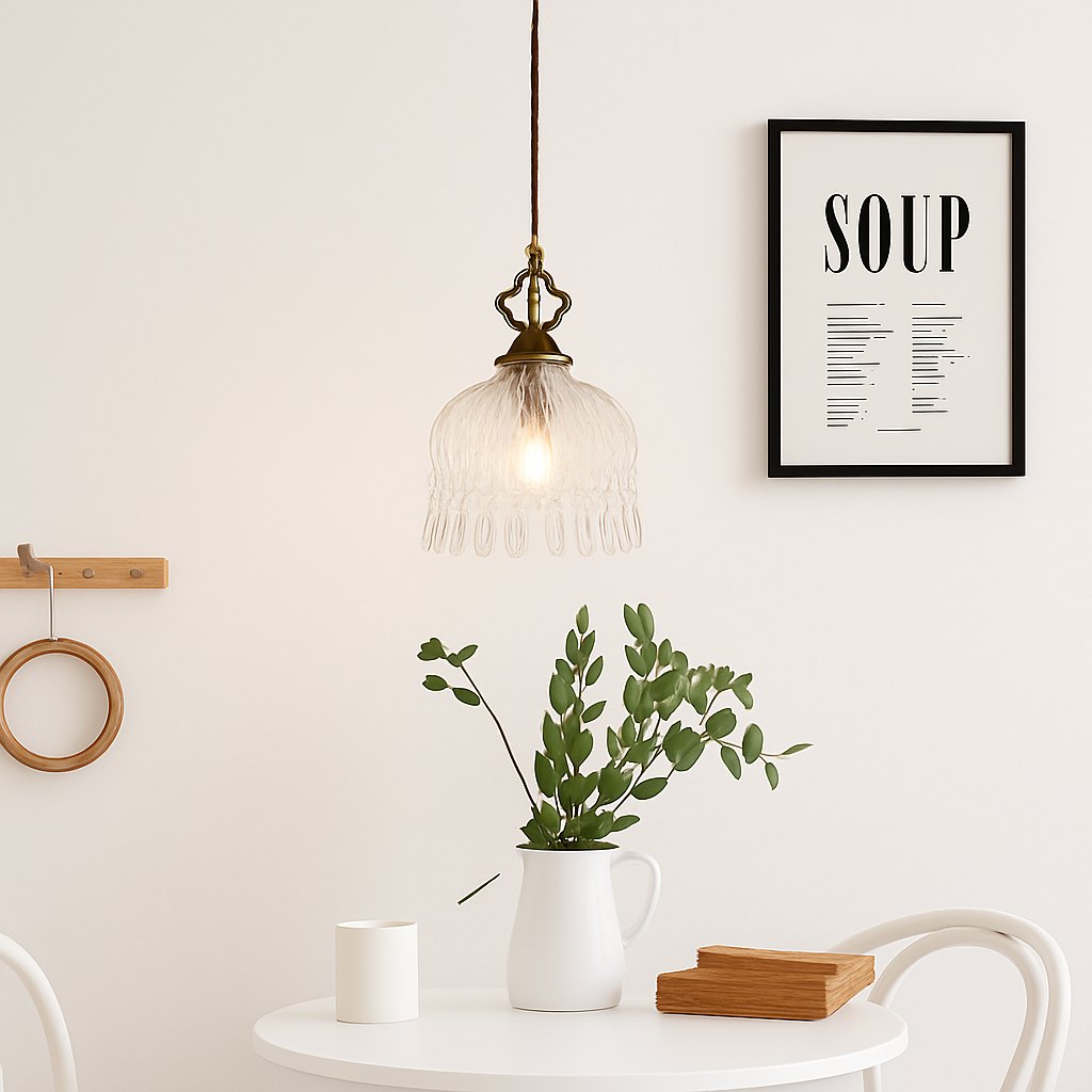 YEBMLP Suspension en verre rétro français d'intérieur à LED - vue 7 sur 8