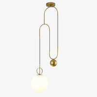 Suspension LED design en métal doré Shadow