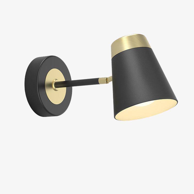 Applique murale design à LED avec abat-jour métal et doré Luxury