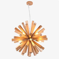 Suspension design à LED en bois style Wongshi
