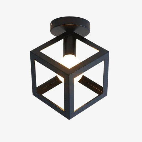 Plafonnier design à LED avec cage en métal coloré Loft