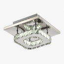 Plafonnier en cristal et miroir carré moderne