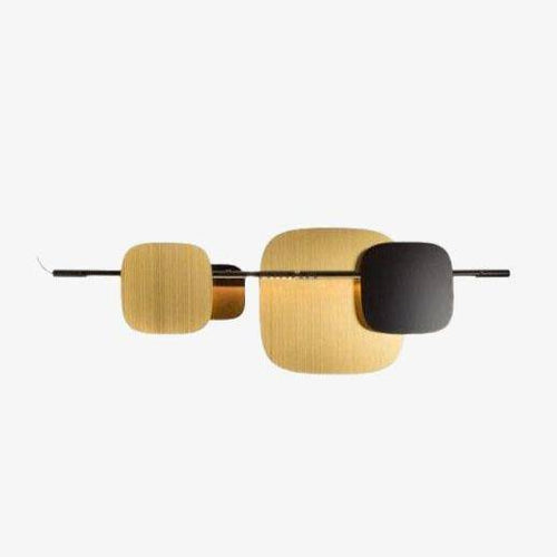 Applique murale design à LED avec plusieurs carrés arrondi en métal Loft