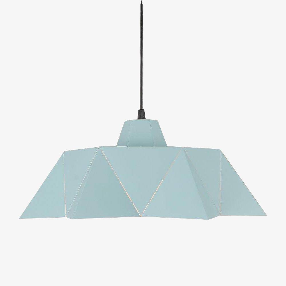 Suspension rétro à LED abat-jour avec triangles en métal Vintage