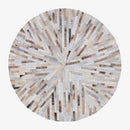 Tapis moderne rond aux formes géométriques Skin