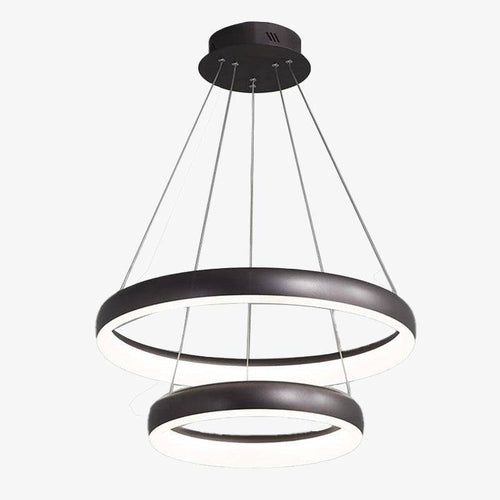 Lustre design LED avec anneaux arrondis