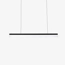 Lustre design à LED suspendu en forme de barre rectangulaire